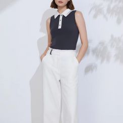 Luxury Summer Ladies High Quality Sleeveless Polo Shirts