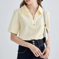 3 Pcs Women Summer Half Sleeved Polo Shirt
