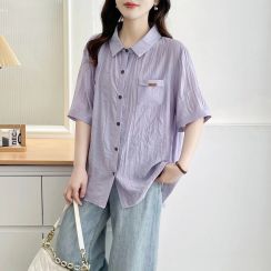 3 Pcs Short Sleeved Fashionable Versatile Loose Comfortable Plus Size Shirts