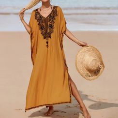 10 Pcs Summer Women Beachwear Long Embroidery Swimsuit Bikini Cover Up